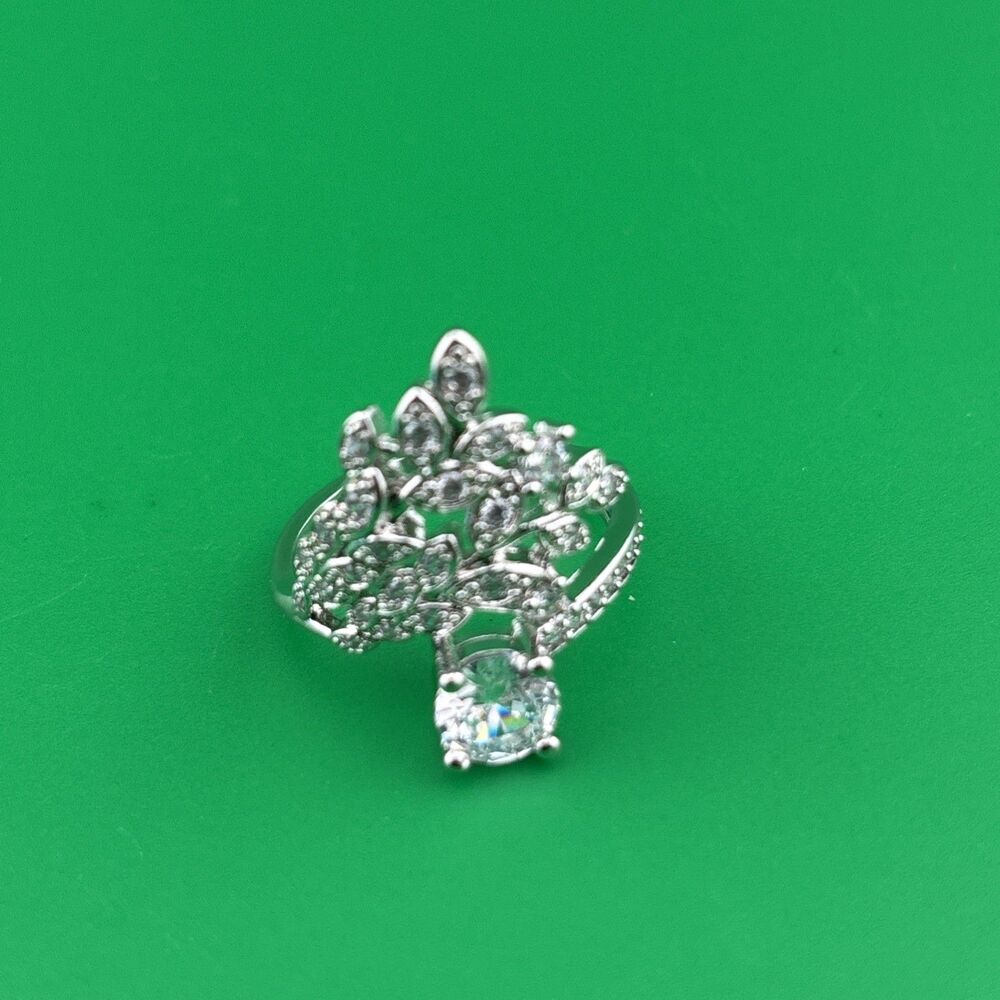 Kercisbeauty Rhinestones Beads Anniversary Promise Ring